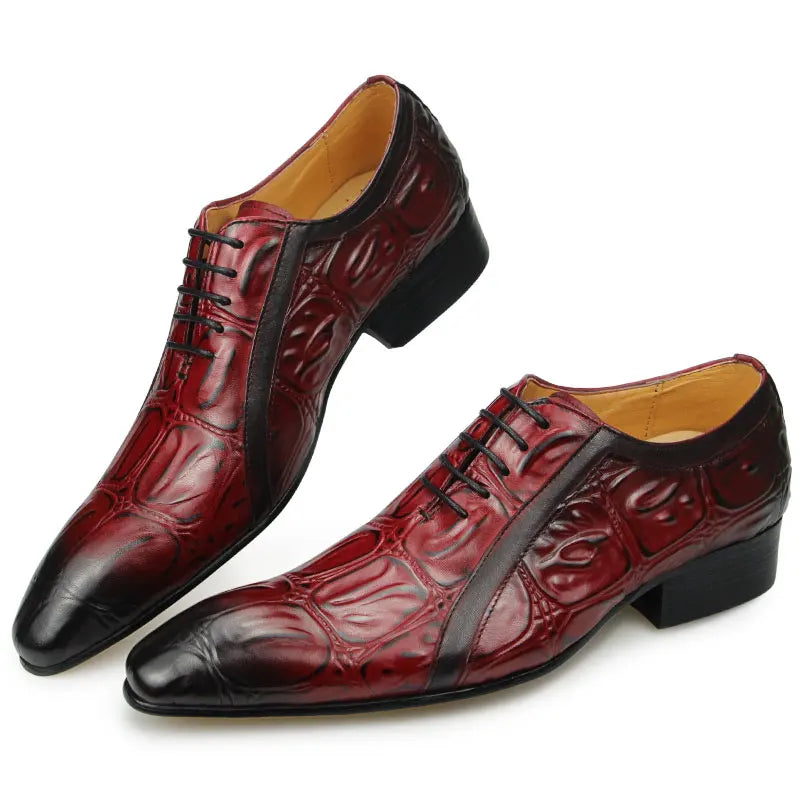 New Mens Leather Oxfords Shoes For Wedding casual event shoe Special printing Leather Busines scarpe uomo eleganti sapato social