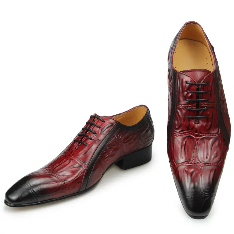 New Mens Leather Oxfords Shoes For Wedding casual event shoe Special printing Leather Busines scarpe uomo eleganti sapato social