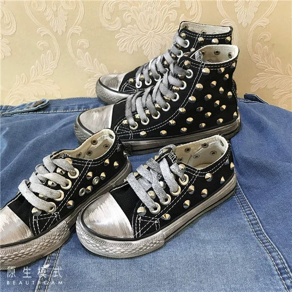 High Top Pointed Nail Customized Style Canvas For Fashion Men Integrated Sports Casual Shoes Women's shoes 35-46