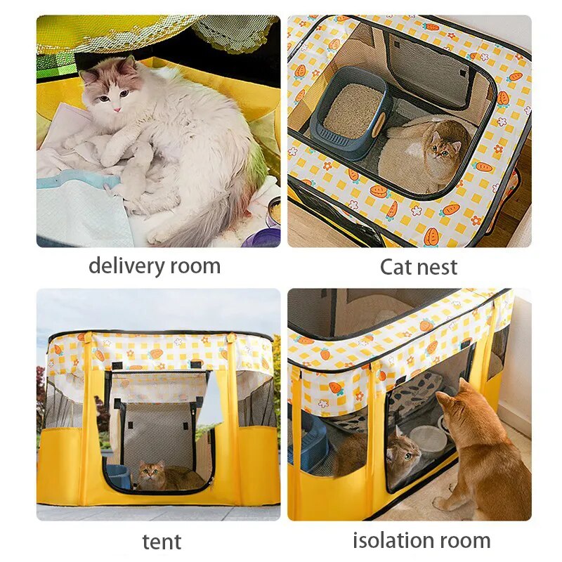 Cat House Delivery Room Puppy Kitten House Sweet Cozy Sweet Cat Bed Comfortable Cats Tent Folding for Dog Cats Supplies